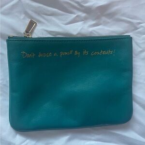 Rebecca Minkoff Turquoise Leather Cosmetic Bag